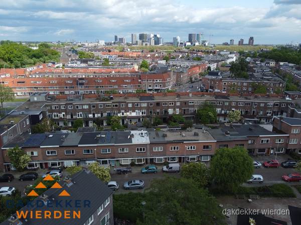 Luchtfoto van daken in woonwijk Wierden Luchtfoto van daken in woonwijk Wierden